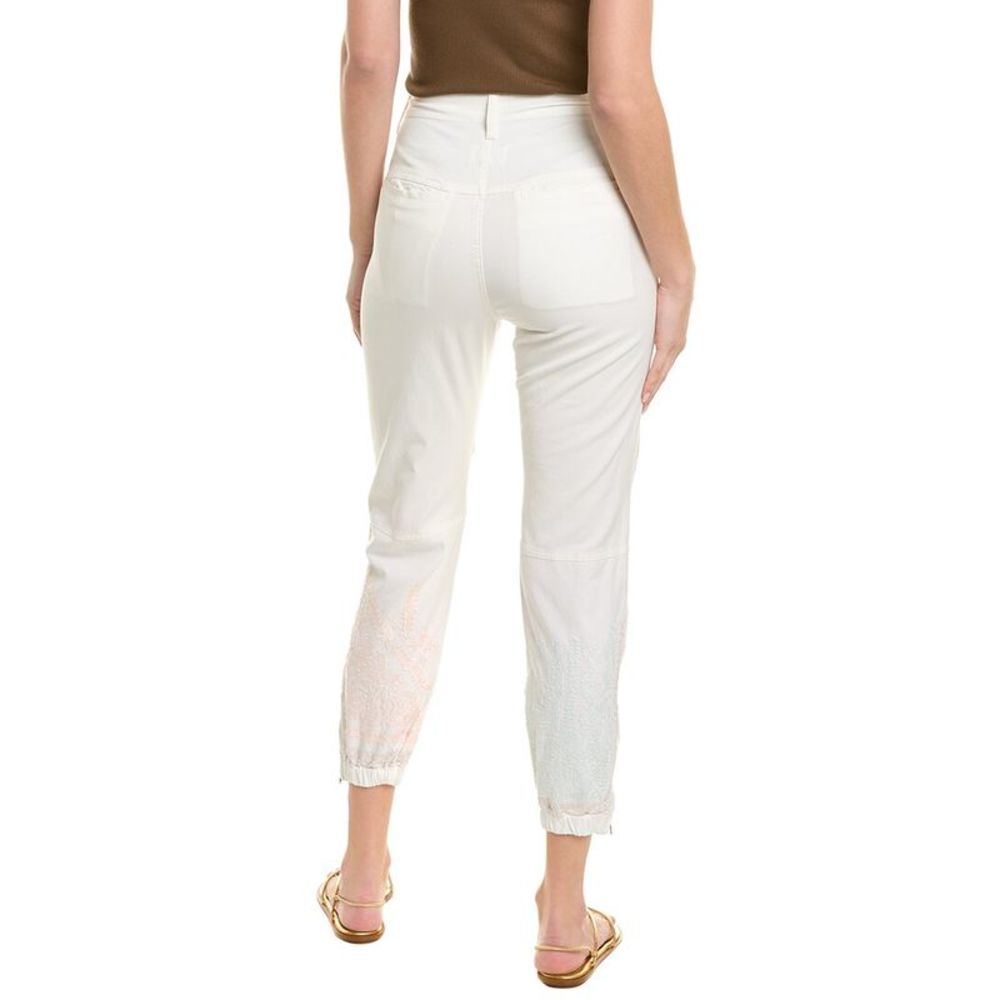 Johnny Was Womens  Bandana Embroidered Pant, Tan - Picture 2 of 3